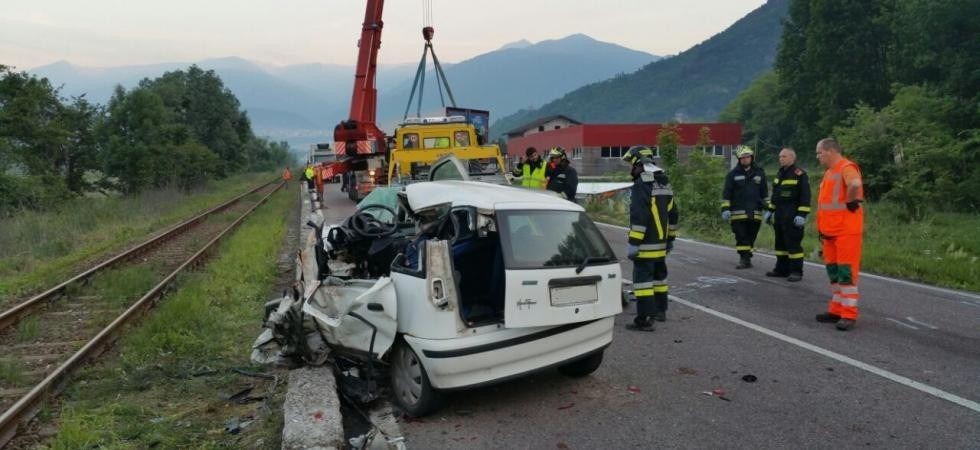 Un frontale avvenuto a Ospedaletto a maggio dell'anno scorso